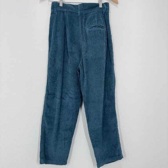 BDG Teal Corduroy Ankle Pants - Picture 2 of 7